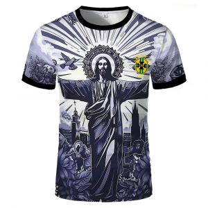 D&eacute;contract&eacute; hommes br&eacute;sil &eacute;dition sp&eacute;ciale j&eacute;sus Football maillot &agrave; s&eacute;chage rapide arriv&eacute;e noir gris