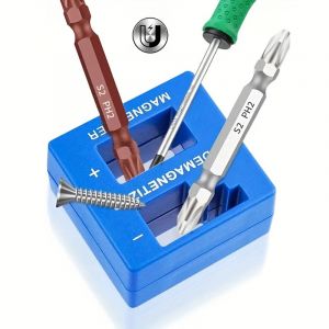 Tournevis &agrave; Charge rapide avec double magn&eacute;tiseur/d&eacute;magn&eacute;tiseur, outil de ramassage magn&eacute;tique de