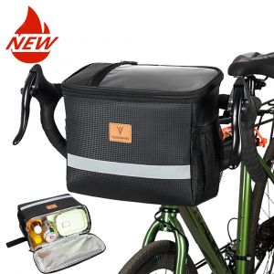 Sac isotherme pour coffre de vélo, bagage arrière de vélo, rangement de vélo, avant, étanche, bande