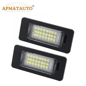 Ampoule de plaque d'immatriculation &agrave; 2 LED blanches, pour Audi A1 8X A3 8V A4 S4 B8 A5 S5 8T A6 C7