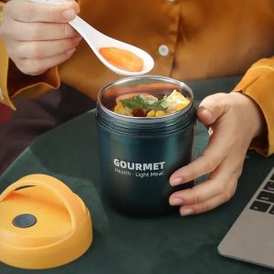 Tasse &agrave; soupe de 500ml, bo&icirc;te &agrave; d&eacute;jeuner, tasse Thermos en acier inoxydable, r&eacute;cipient alimentaire,