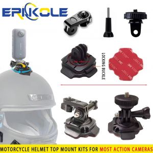 Kits de montage de casque de moto, caméra d'action 6 en 1, pour GoPro Hero 12 11 10 YI Insta360 DJI