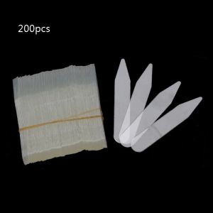 Ensemble de colliers en plastique transparent pour homme, 200 pièces, 55x10mm, pour robe, chemise,