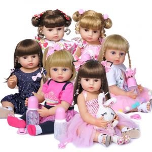 NPK 50CM corps complet Silicone souple populaire doux visage Reborn enfant en bas âge bébé fille