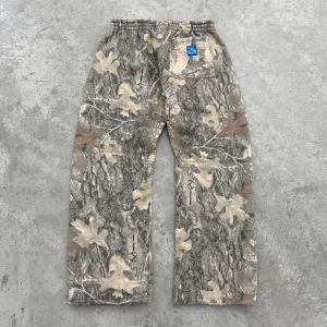 Y2K hommes pantalons Harajuku vintage motif de Camouflage Baggy pantalons de surv&ecirc;tement