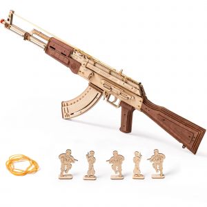 Robotime Rokr fusil automatique AK47 3D pistolet en bois drôle bricolage bloc de construction jouets