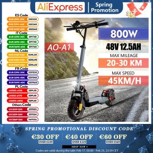 Nouveau Scooter électrique de mobilité de ville 800W-48V-12.5AH un bouton pliant vitesse maximale