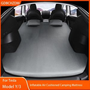 Matelas Pneumatique Gonflable en Tissu Suédé Spécial, Lit de Voyage pour Voiture, Camping en Plein