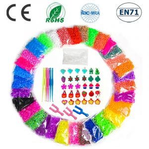 600 élastiques différentes couleurs bandes de métier à tisser en caoutchouc Bracelet enfants