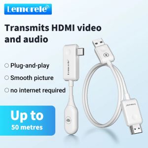 Lemorele USB HDMI transmetteur sans fil récepteur Kit d'extension 164FT/30M Dongle d'affichage sans