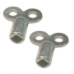 Clé de robinet de radiateur, 2 pièces, clé de robinet d'eau de radiateur, clé de purge de plomberie,