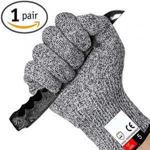HPPE niveau 5 gants de s&eacute;curit&eacute; r&eacute;sistants aux coupures Anti-coupure gris Anti-coupure niveau