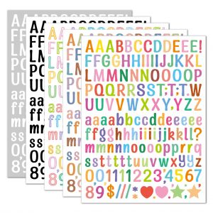 Autocollants de chiffres color&eacute;s en vinyle auto-adh&eacute;sif, 26 Alphabet A-Z, autocollant de