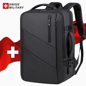 Sac &agrave; dos militaire suisse pour ordinateur portable, 17 pouces, multi-poches, extensible, &eacute;tanche,