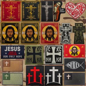 Patch brodé de poisson de jésus, symbole de poisson chrétien, emblème tactique, patchs en tissu
