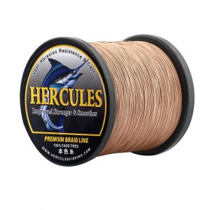 Ligne de pêche HERCULES sans décoloration marron 4 brins 6LB-100LB ligne de pêche tressée PE Super
