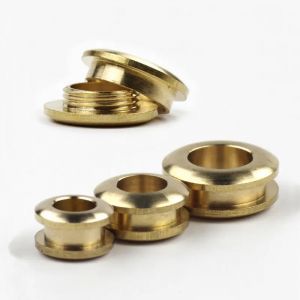 Oeillets à vis arrière en laiton massif, 2 pièces, avec œillets de rondelle, accessoire artisanal en