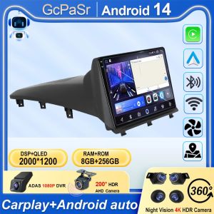 Autoradio Android avec Navigation GPS et Écran RDS, DSP, Lecteur Vidéo, Stéréo, 2din, pour Voiture