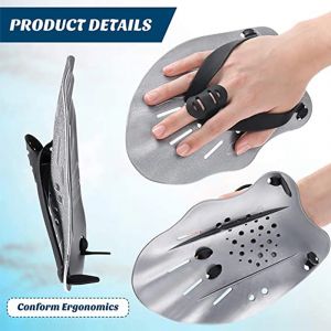 Palettes d'entra&icirc;nement de natation avec l'hypoth&egrave;se en silicone, gants de plong&eacute;e en apn&eacute;e, palmes