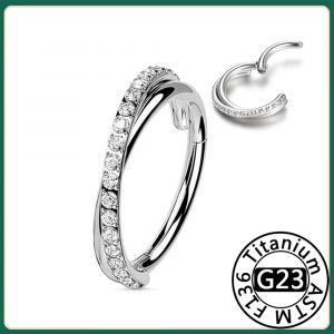 ASTM F136 titane boucle d'oreille Piercing 16g oreille spirale cerceau Cartilage boucle d'oreille