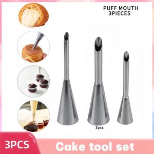 3 pièces buses de crème seringue à pâtisserie buses de tuyauterie de glaçage en acier inoxydable