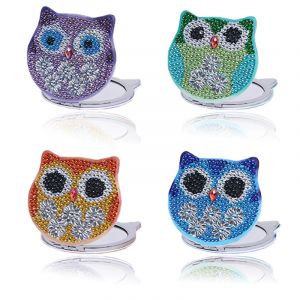 Miroir de peinture diamant de forme sp&eacute;ciale, miroir peint double face cr&eacute;atif, facile &agrave; plier,