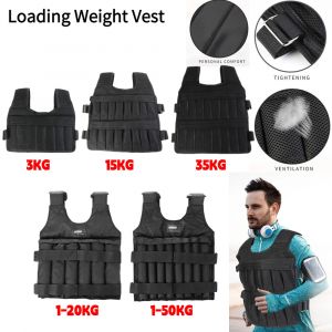 Gilet d'entraînement de poids réglable, chargement durable, veste en glace lestée, vêtements de