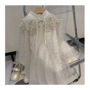 Robe qipao à paillettes de style chinois pour filles, nouvelle version améliorée, robe de princesse