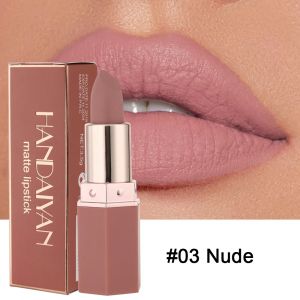 Handaiyan 6 couleurs mat imperméable velours nu rouge à lèvres Sexy rouge marron Pigments maquillage