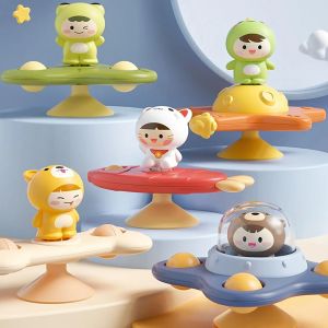 Jouet apaisant pour bébé, avion de dessin animé, artefact de bain pour bébé, ventouse amusante,