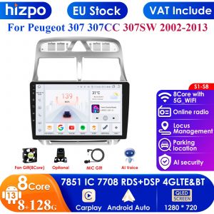 Pro AI 8G + 128G pour Peugeot 307 307CC 307SW 2002 - 2013 autoradio GPS lecteurs vidéo CarPlay