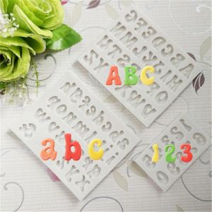 Moule en Silicone petit/grand Alphabet lettre numéro moulage doux multi-usages moule de cuisson