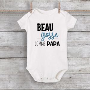Beau comme papa nouveau-n&eacute; b&eacute;b&eacute; &eacute;t&eacute; Body infantile corps &agrave; manches courtes b&eacute;b&eacute; gar&ccedil;on combinaison