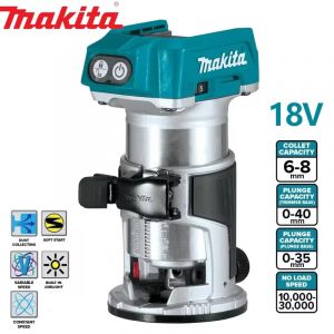 Makita 30000 tr/min tondeuse sans fil routeur &eacute;lectrique charpentier fraisage gravure rainurage