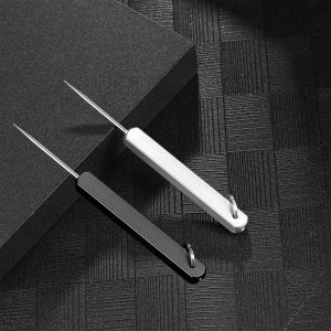 Cure-dents en titane portables, porte-cure-dents de poche en m&eacute;tal, pique-nique en plein air