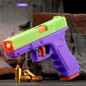 Pistolet à radis automatique pour enfants, mode tourisme, version laser G17, éjection de coque,