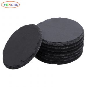 Sous-verre Rustique en Pierre Noire, en Vrac, avec Anti-rayures Astronomique, pour Caf&eacute;, Bar,