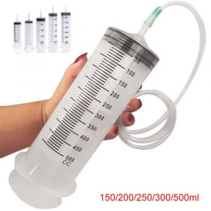 Seringue de grande capacité 100ml-550ml 100cm, pompe à tuyau, seringue à nutriments en plastique