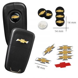 Autocollants emblème de clé de voiture en aluminium et métal, 5 pièces, pour Chevrolet Cruze Equinox