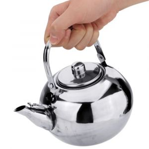 Bouilloire à eau en acier inoxydable, théière avec filtre infuseur, bouilloire à café, pichet à thé