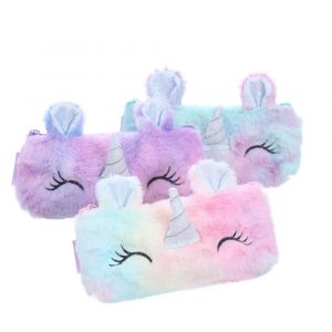 Peluche licorne mignon Trousse Licorne Kawaii filles Estuche Para Lpices pour Trousse Astuccio toile