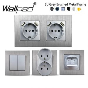 86 EU français Type A C prise 1 2 3 Gang On Off ventilateur variateur interrupteur mural Double
