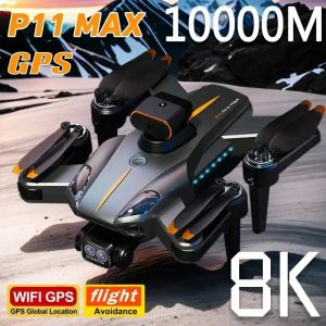 Drone P11 Pro Max 8K 5G GPS professionnel HD, photographie aérienne, double caméra, évitement