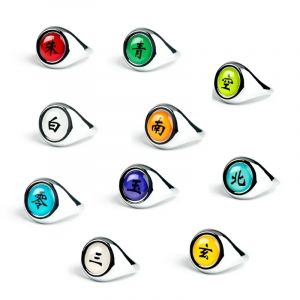 Ensemble de bagues de Cosplay Anime Akatsuki Itachi, pour femmes et hommes, accessoires de bijoux de