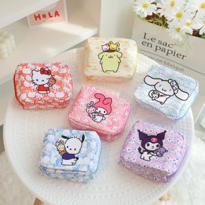 Kawaii dessin animé Kuromi ma mélodie Hello Kitty sac menstruel mignon Girly sac à main Portable