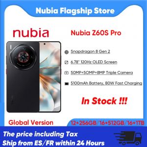 ZTE Nubia Z60S Pro 5G Smartphone Snapdragon 8 Gen 2 6.78 120Hz écran OLED 80W charge rapide 50MP