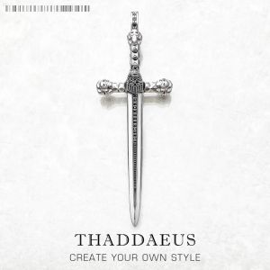 Pendentif épée de crâne, bijoux flambant neufs de Style européen, accessoires en argent Sterling