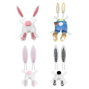 Kit de couronne de lapin de pâques suspendu au mur, joli signe de bienvenue, fixation de couronne de