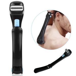 Rasoir électrique pour dos, tondeuse détachable pour hommes, avec manche Long pliable, sans douleur,