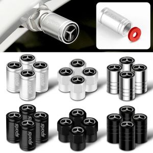 Bouchons de Valve de pneu de roue de voiture en métal 3D, accessoires de Badge pour Mercedes Benz